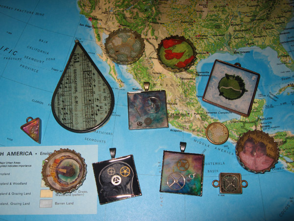 Ice Resin bezel jewelry by Nikki