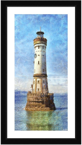 Lindau Lighthouse in Germany by Nikki Smith